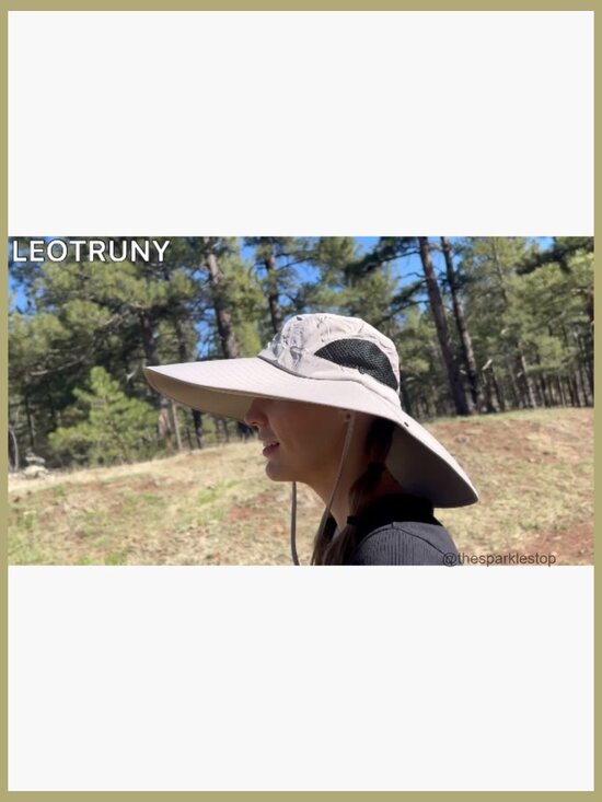 UPF50+ Waterproof Wide Brim Bucket Hat for Fishing Hiking Camping